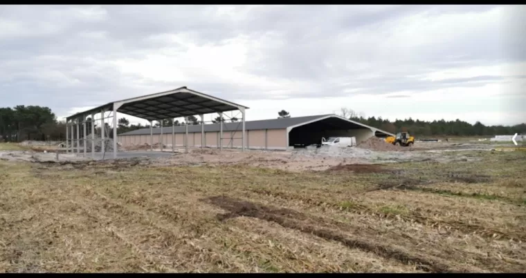 Construction d'un bâtiment avicole
