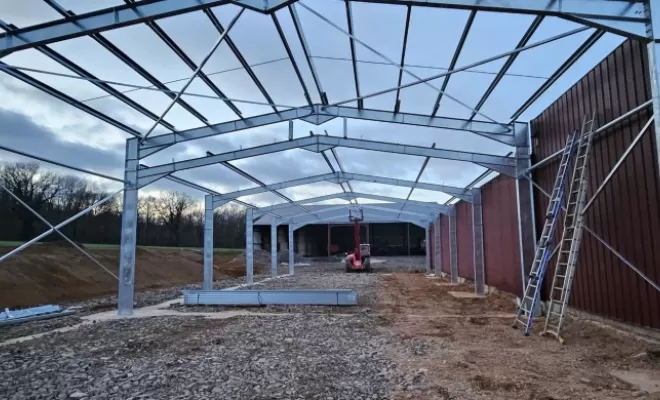 Construction d’un Bâtiment viticole à Mâcon , proximité de Coutras, DESJARDINS Construction Métallique